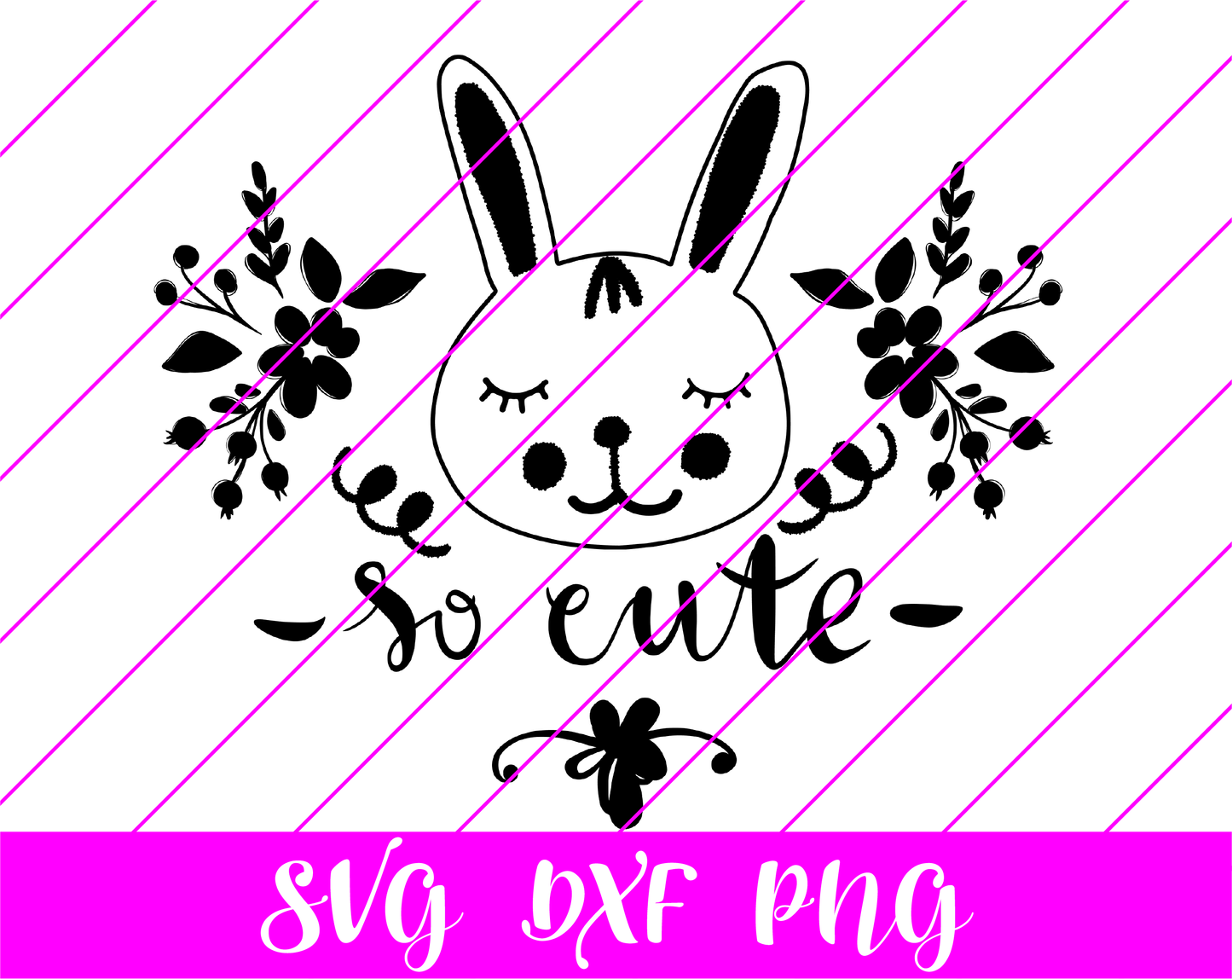 bunny face SVG