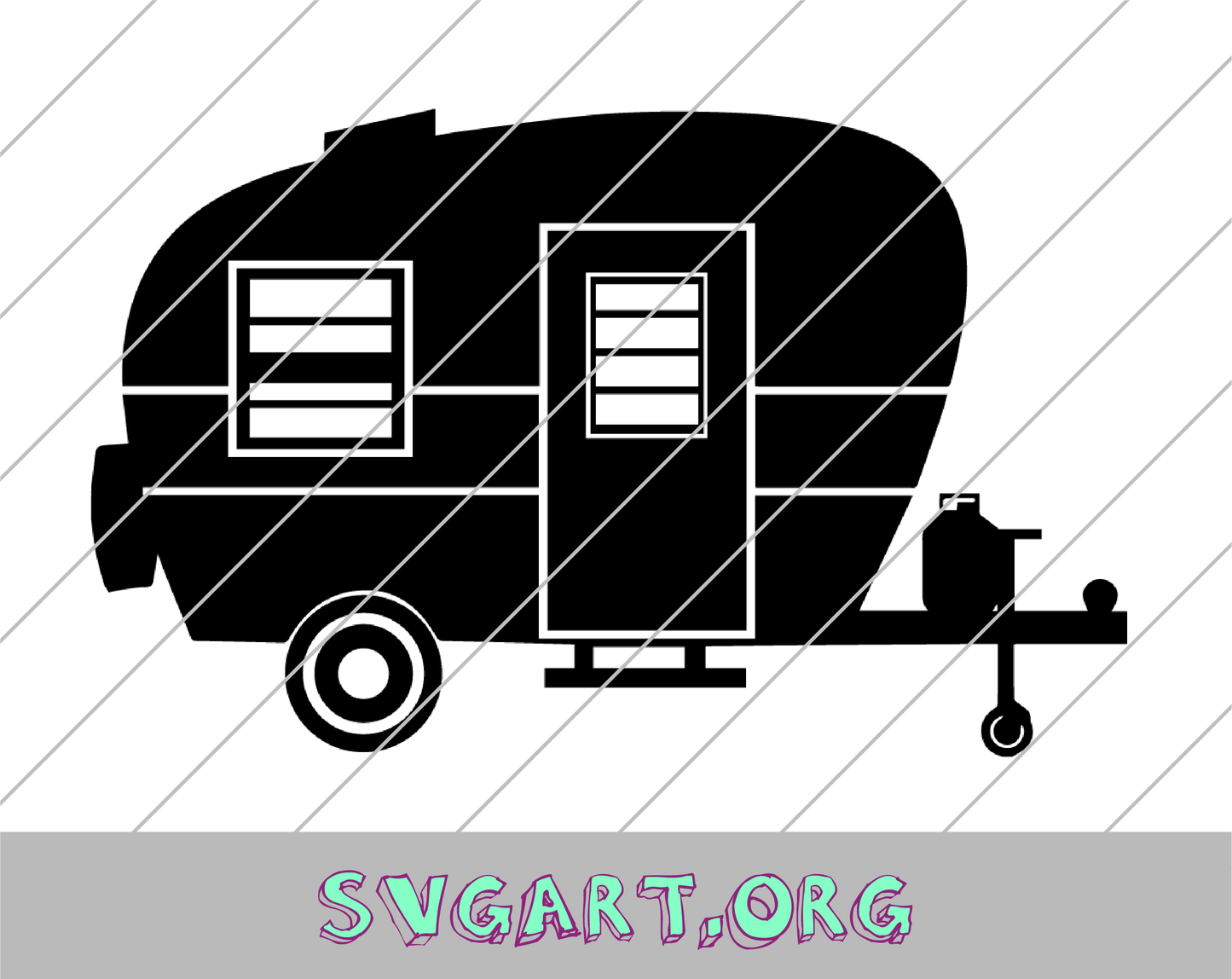 Camper Trailer SVG