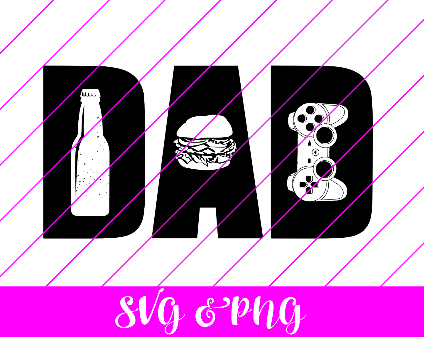 Dad Letters SVG – #1 Funny Father’s Day T-Shirt Design – Beer