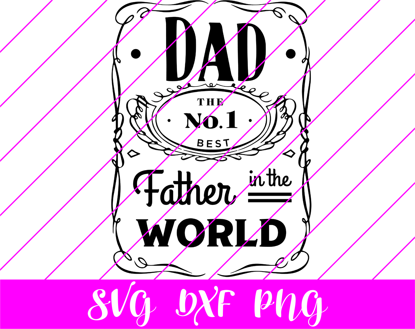 Dad Jack Daniels Label SVG