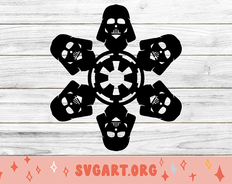 Darth Vader Snowflake Star Wars SVG - Free Darth Vader Snowflake Star Wars SVG Download