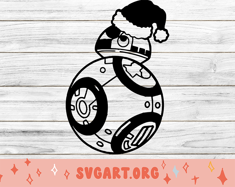 BB-8 Santa Hat Star Wars SVG - Free BB-8 Santa Hat Star Wars SVG Download