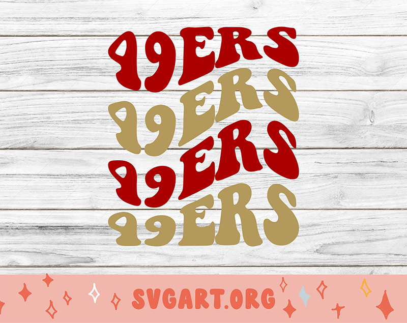 49ers Wave Font SVG