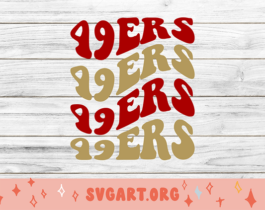 49ers Wave Font SVG