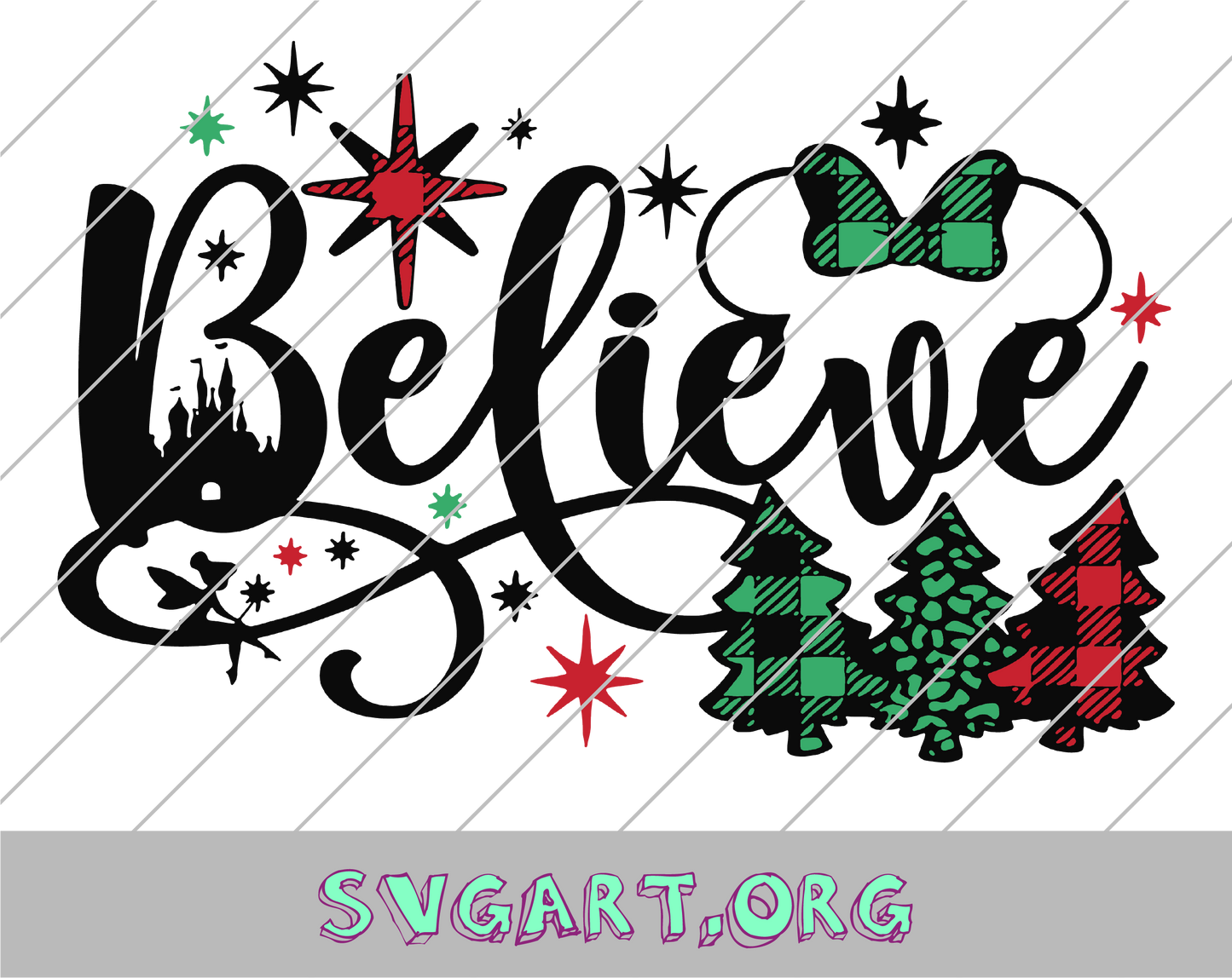 Disney Christmas Believe SVG