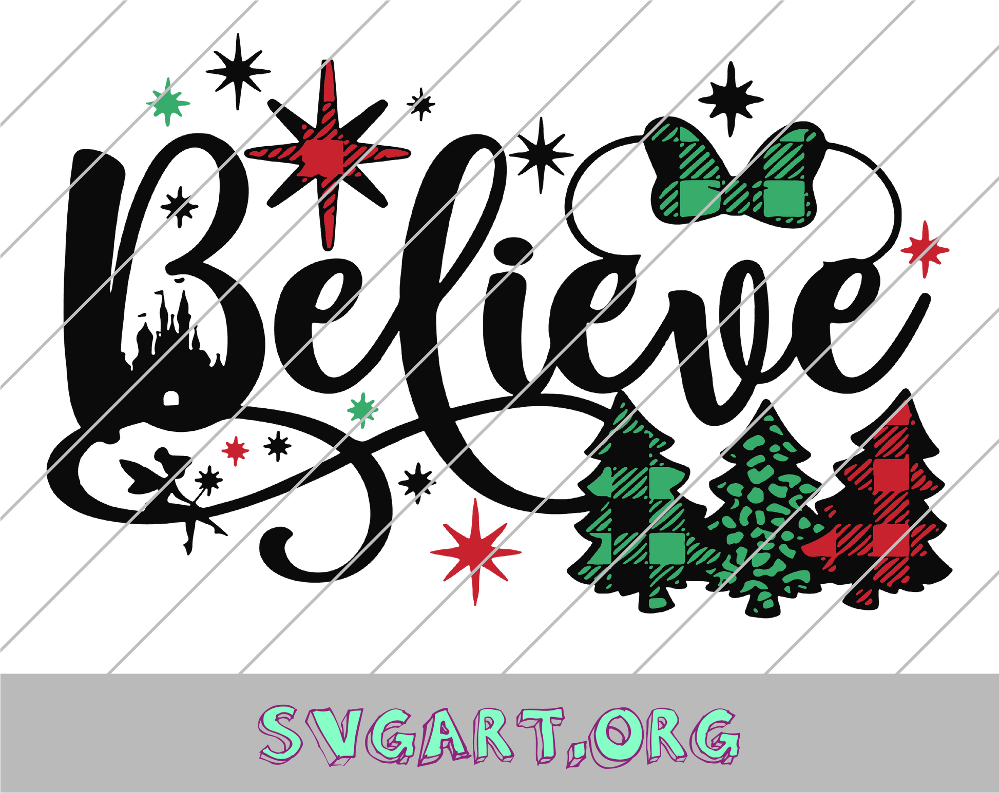 Disney Christmas Believe SVG
