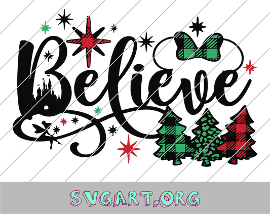 Disney Christmas Believe SVG