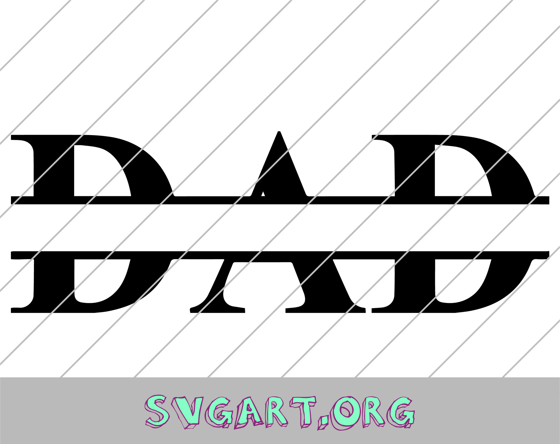 Dad Monogram SVG