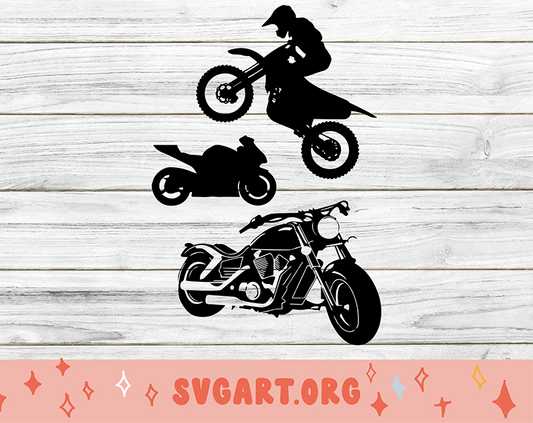 Motorcycle Decals SVG