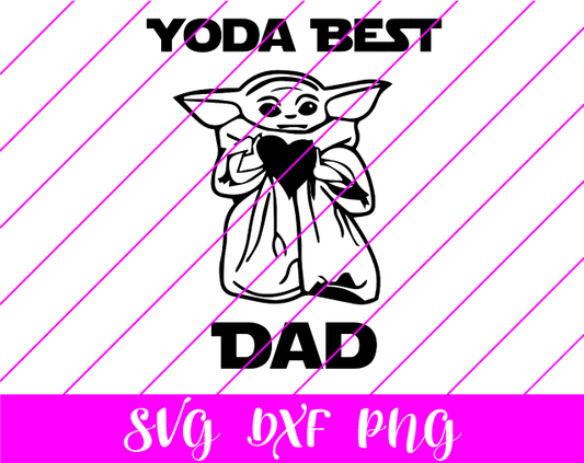 Baby Yoda Best Dad SVG