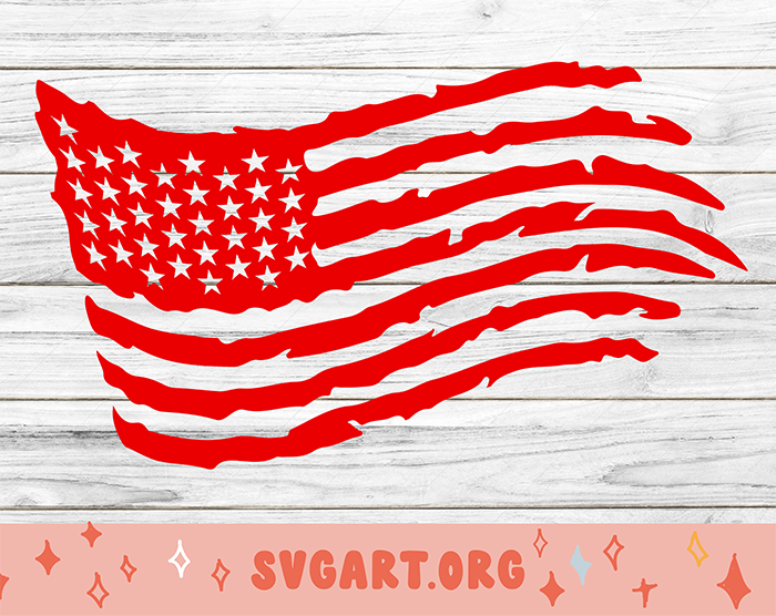 American Flag Distressed SVG