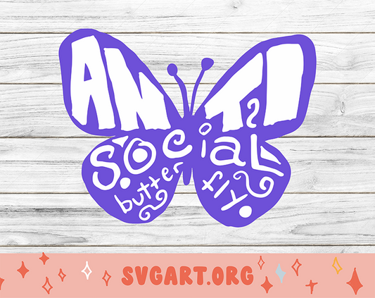 Antisocial Butterfly SVG