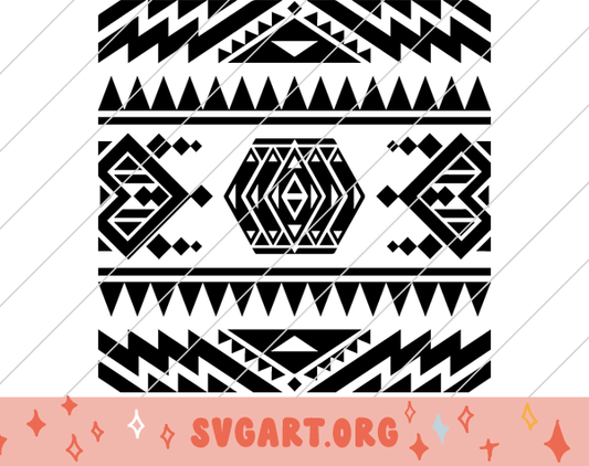 Aztec Native American Pattern SVG