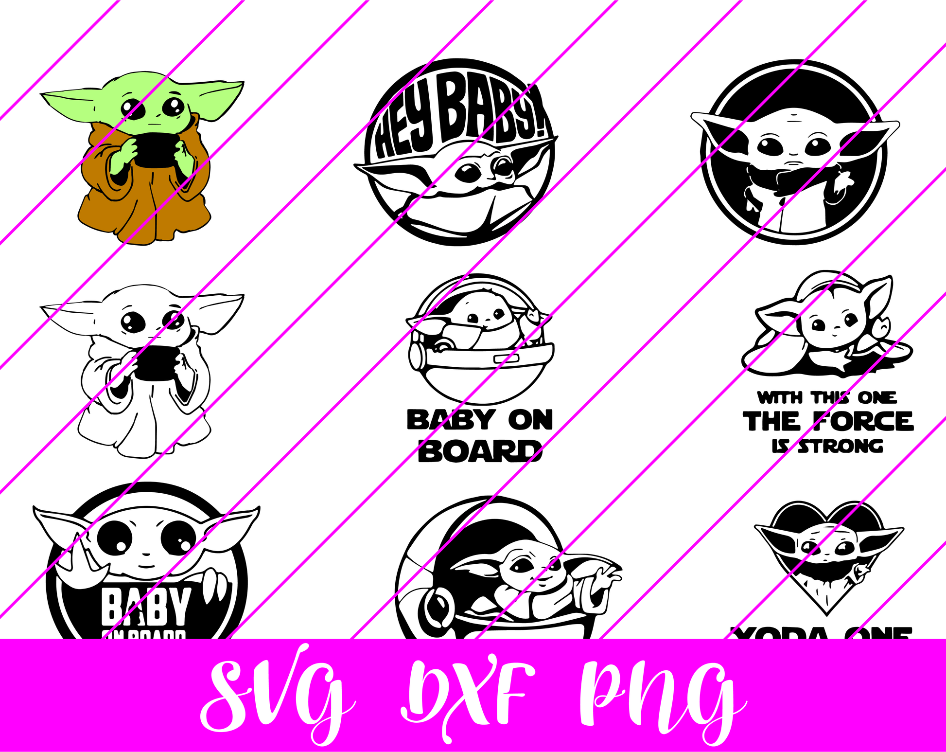 Baby Yoda SVG Free