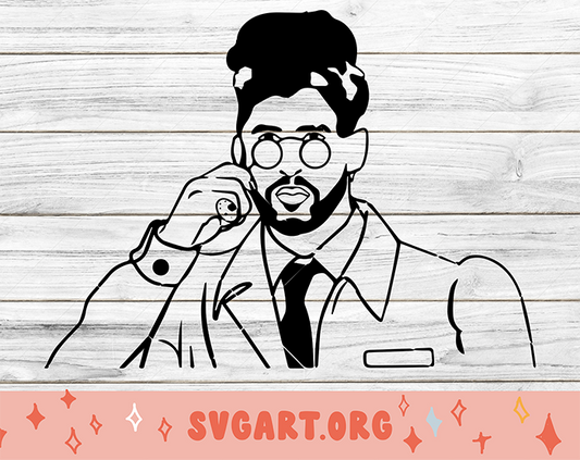 Bad Bunny Businessman SVG