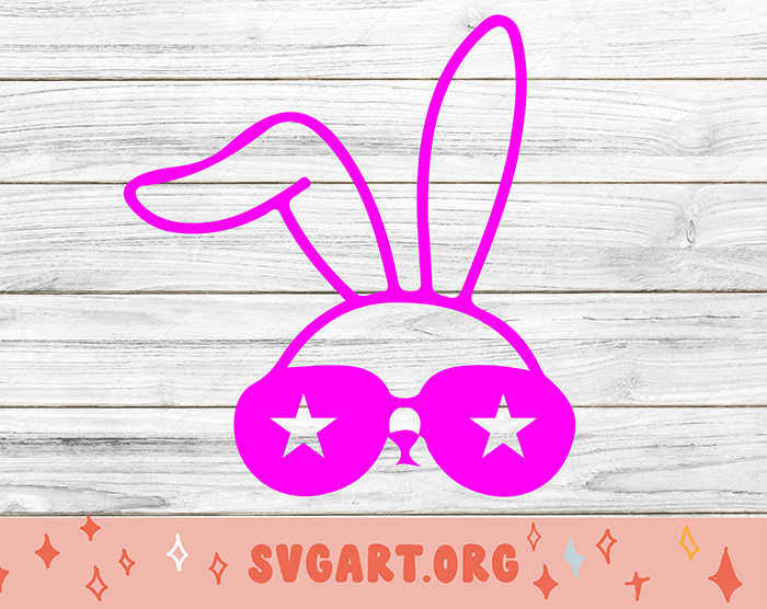 Bad Bunny Cute Sunglasses SVG