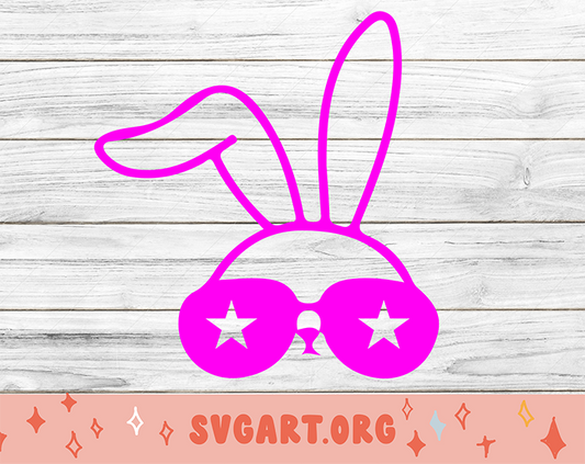 Bad Bunny Cute Sunglasses SVG