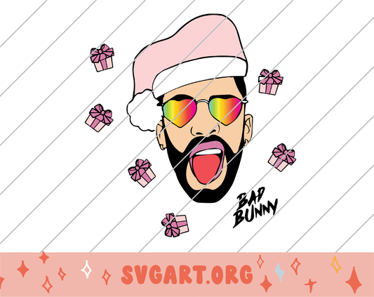 Bad Bunny Christmas SVG