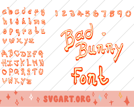 Bad Bunny Font SVG