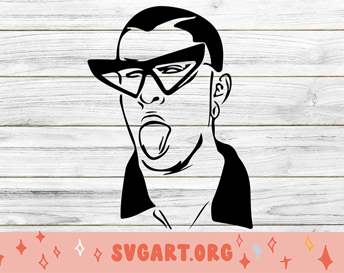 Bad Bunny Tongue SVG