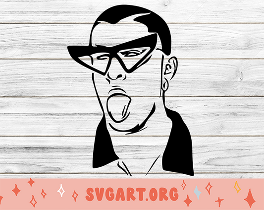 Bad Bunny Tongue SVG