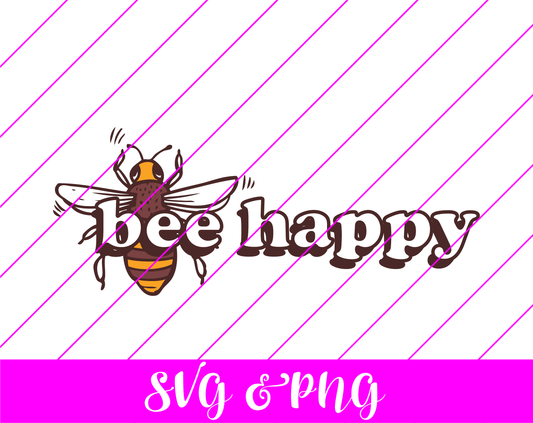 Bee Happy SVG
