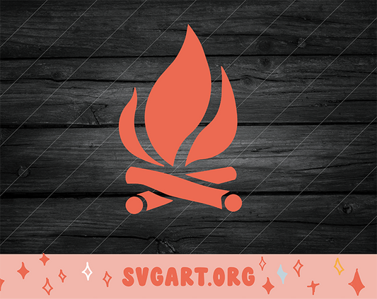 camp fire svg