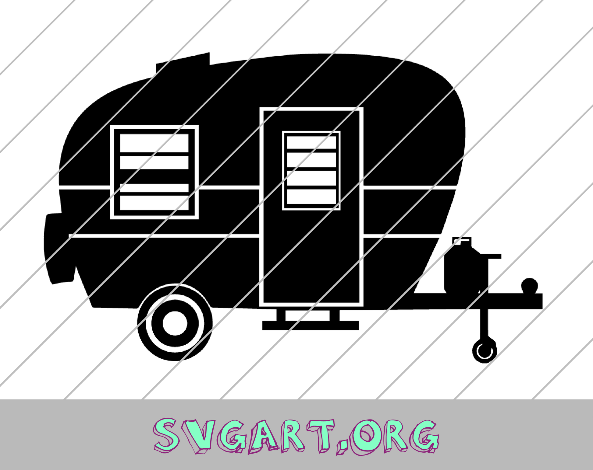 Camper Trailer SVG
