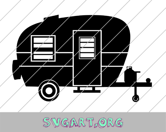 Camper Trailer SVG