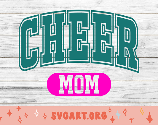 Cheer Mom University Font SVG
