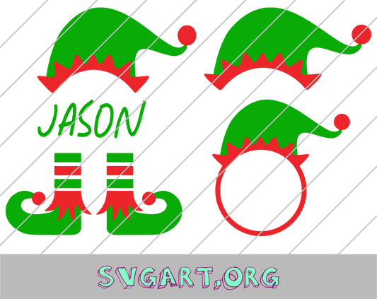 Christmas Elf Monogram SVG