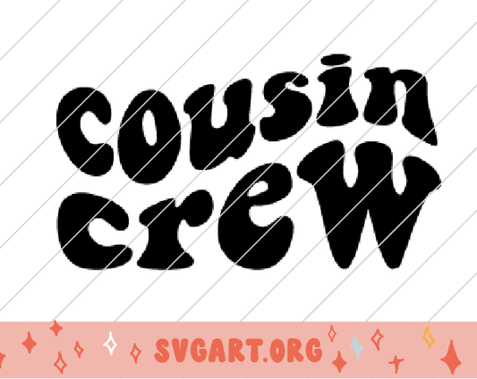Cousin Crew Wave Font SVG