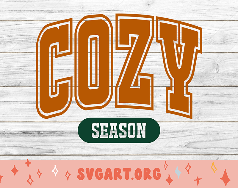 Cozy Season University Font SVG