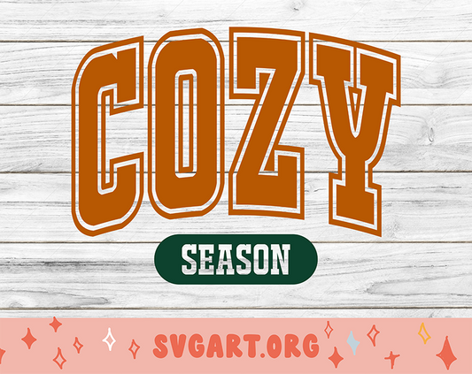 Cozy Season University Font SVG