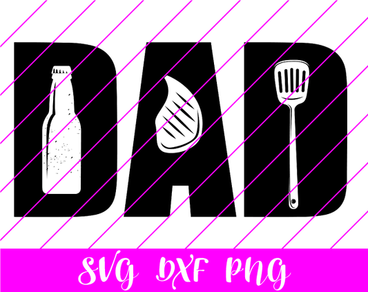 Dad Grilling SVG