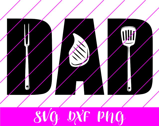 Dad Grilling Letters SVG