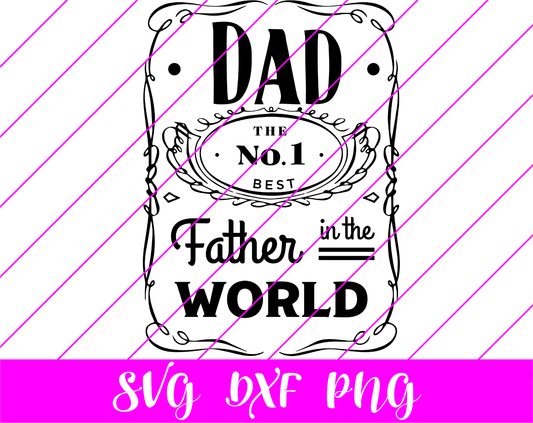 Dad Jack Daniels Label SVG