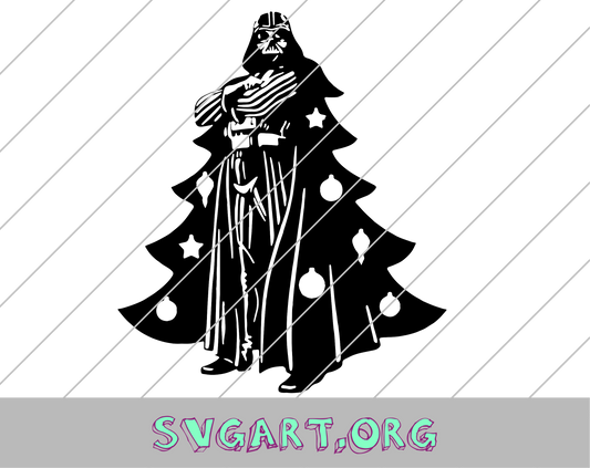 Darth Vader Christmas Tree SVG