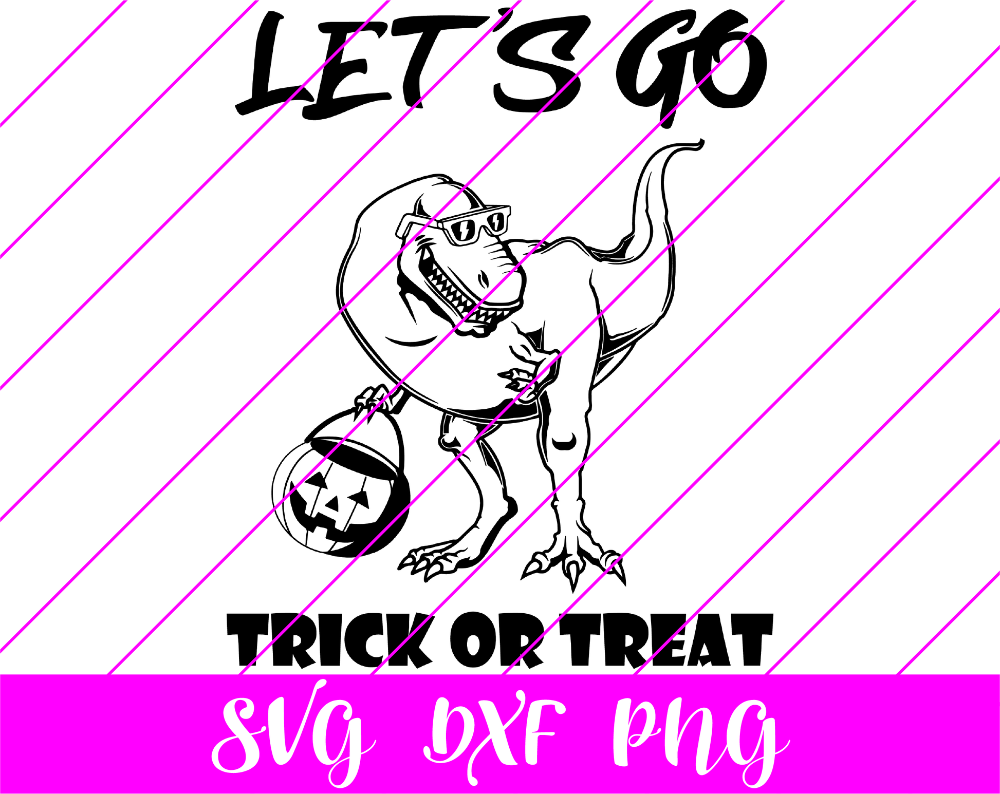dinosaur trick or treat SVG