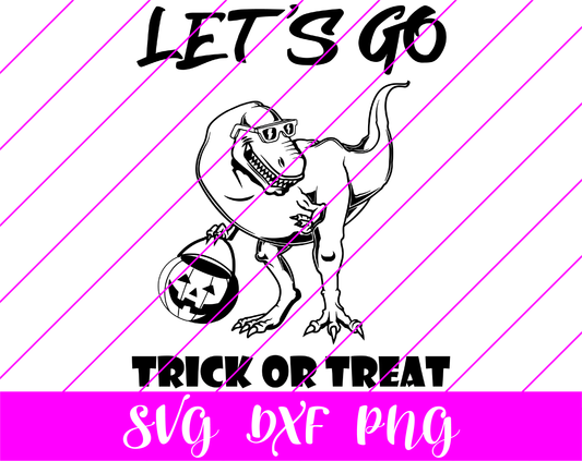dinosaur trick or treat SVG