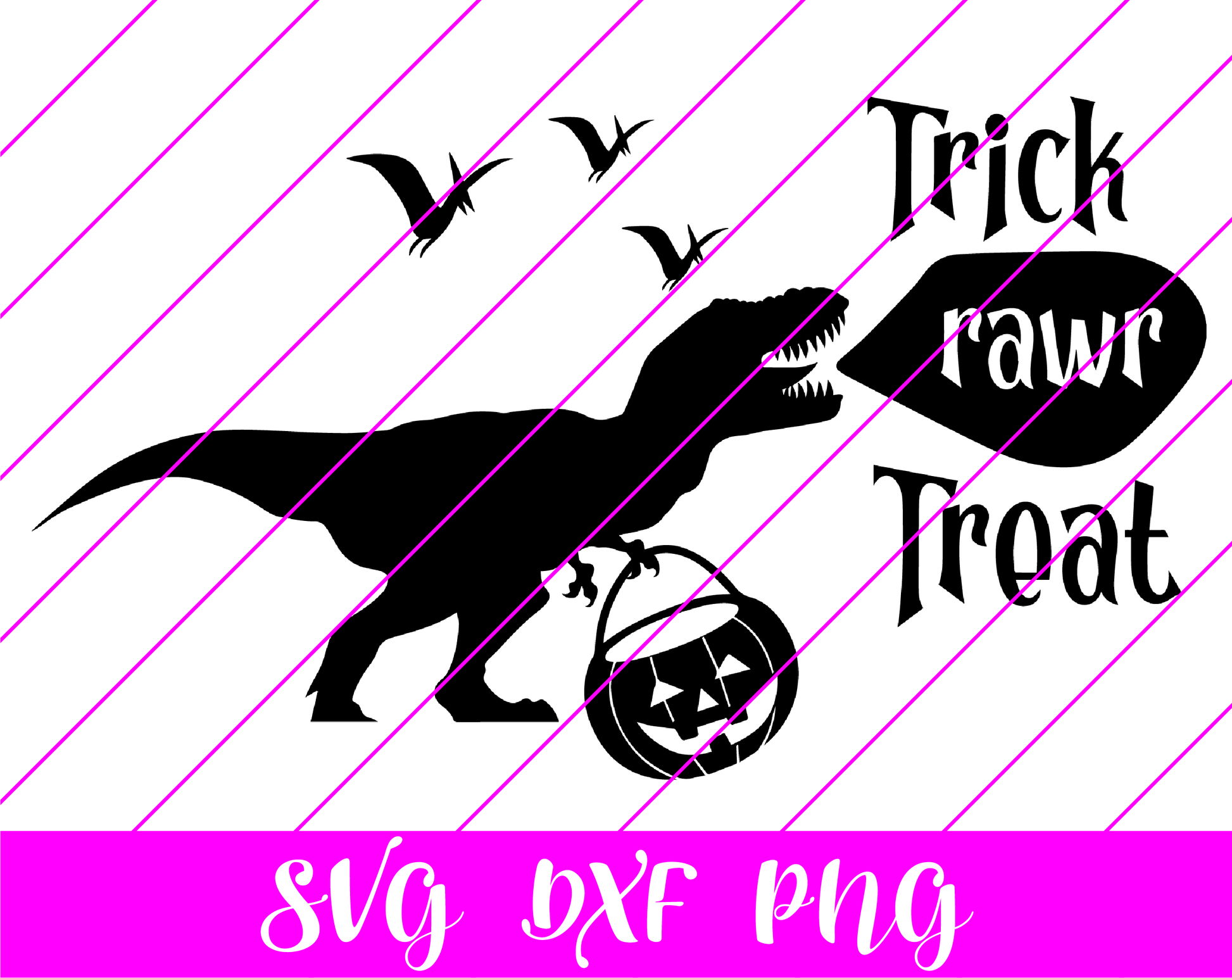Dinosaur Trick Rawr Treat SVG