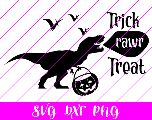 Dinosaur Trick Rawr Treat SVG