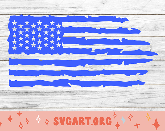 Distressed American Flag SVG