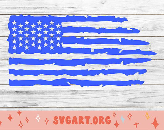 Distressed American Flag SVG