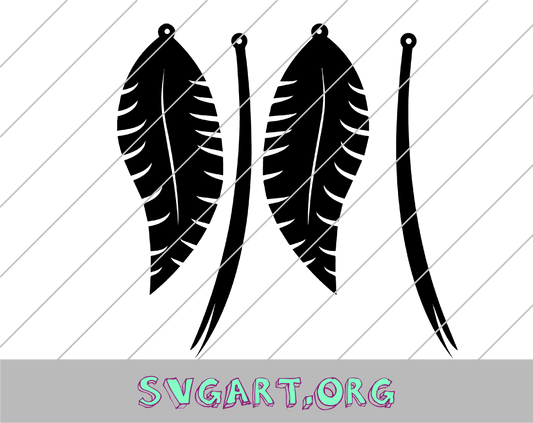 Feather Earrings SVG