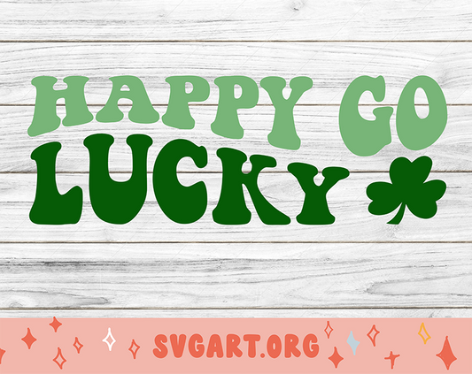 Happy Go Lucky Wave Font SVG