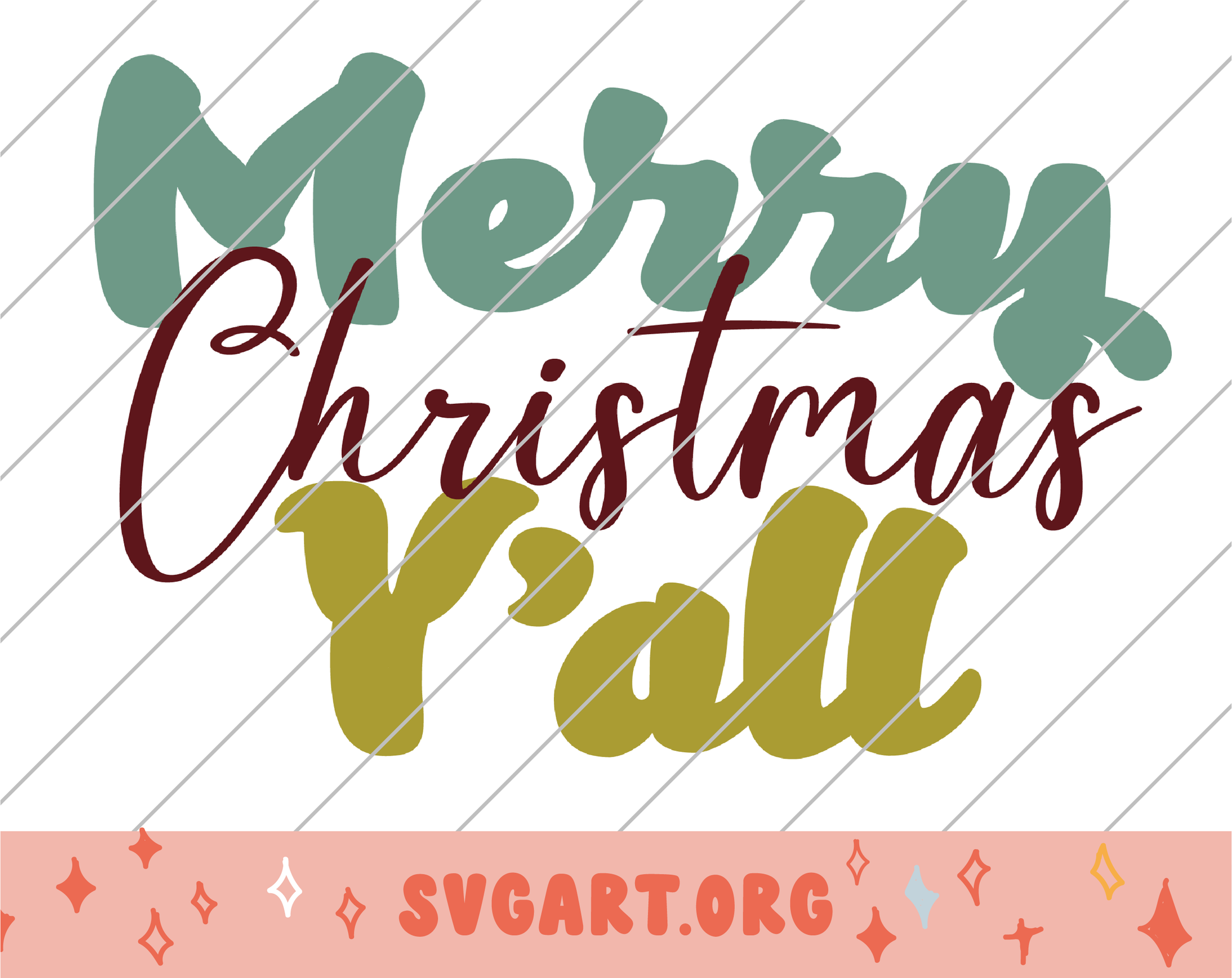 Merry Christmas Yall SVG