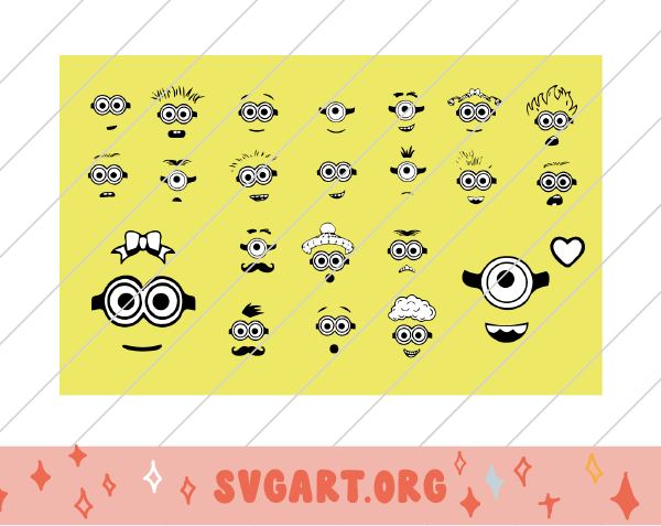 Minions Faces SVG