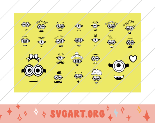 Minions Faces SVG