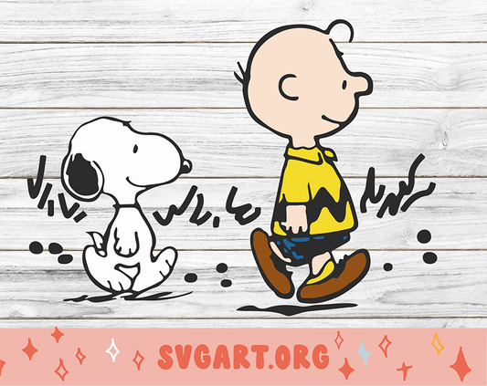 Snoopy and Charlie Brown Peanuts SVG